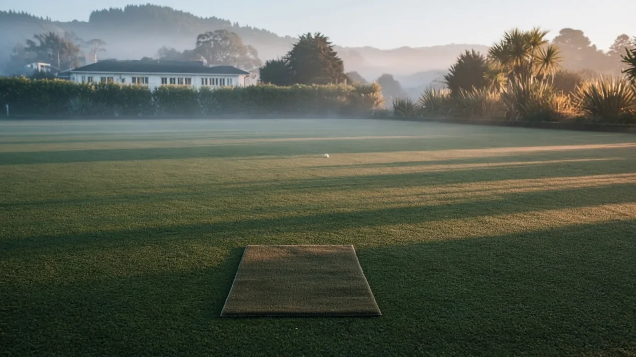 Editorial, non-documentary lawn-bowls illustration