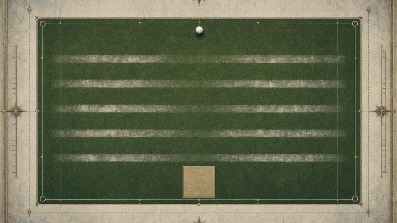 Editorial, non-documentary lawn-bowls illustration