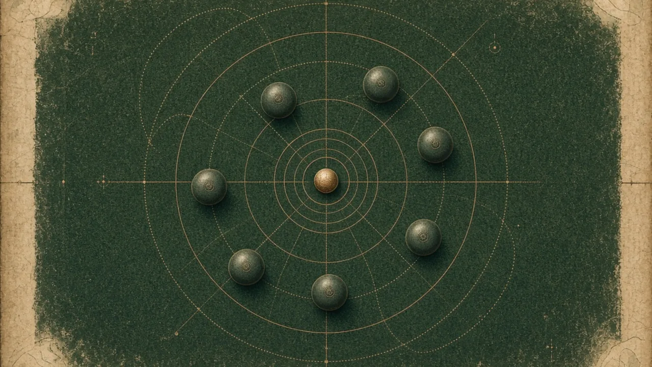 Editorial, non-documentary lawn-bowls illustration